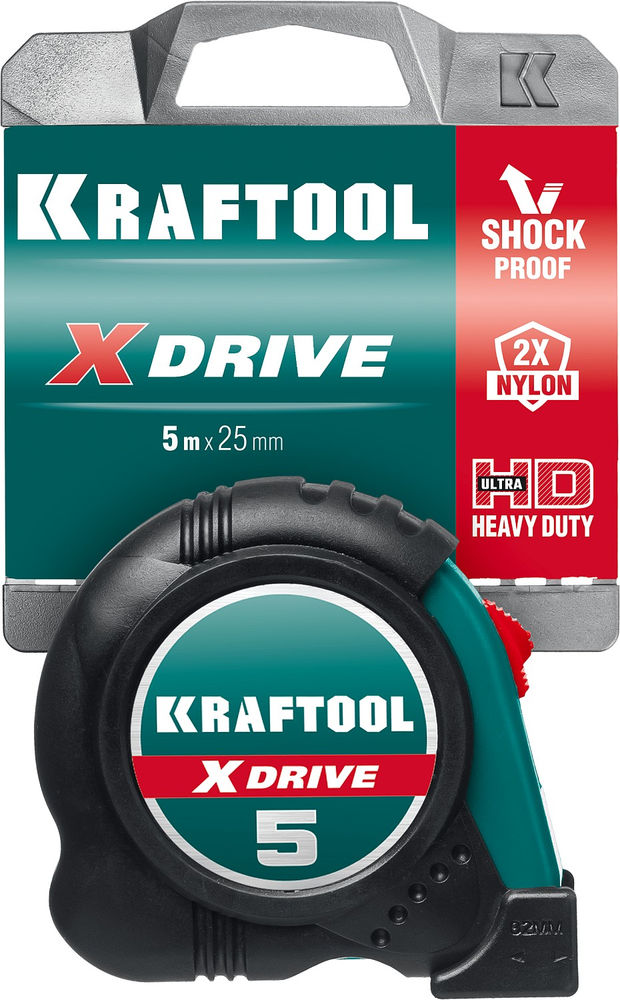 Рулетка 5 м х 25 мм X-Drive KRAFTOOL 34122-05-25