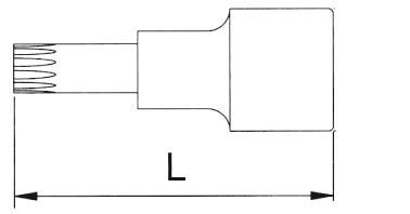 Головка торцевая с вставкой spline M6 L=55 мм 1/2 Licota H4RM06