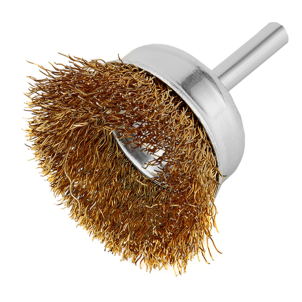 Набор щеток для дрели, 3 шт, 1 плоская, 50 мм, 2 чашки, 25-50 мм, со шпильками Matrix (74486)