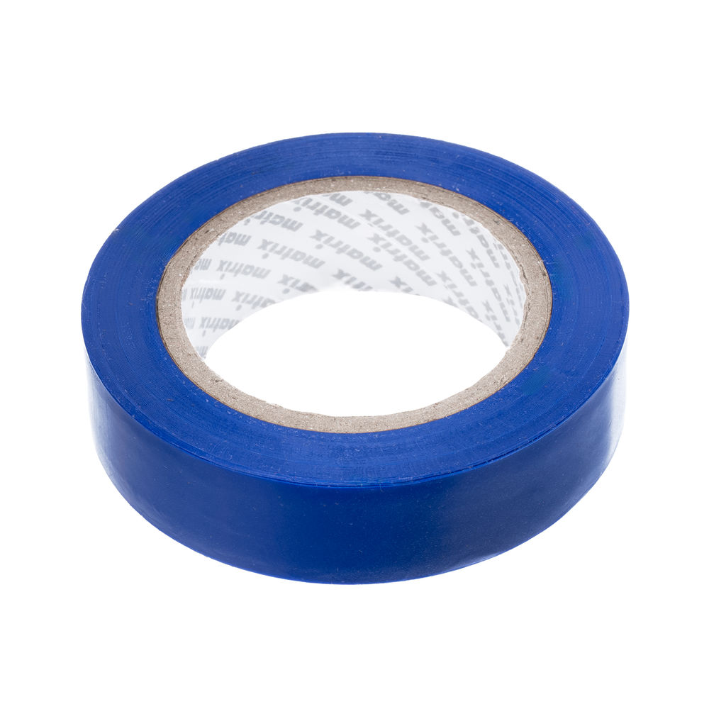 Изолента ПВХ, 15 мм х 10 м, синяя, 150 мкм Matrix (88770)