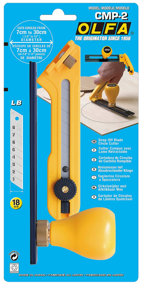 Циркульный нож с сегментированным лезвием 18х100х0.5 мм OLFA OL-CMP-2