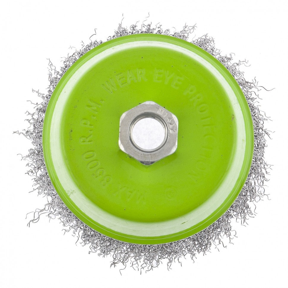 Щетка для УШМ, 100 мм, М14, чашка, витая проволока Сибртех (746057)