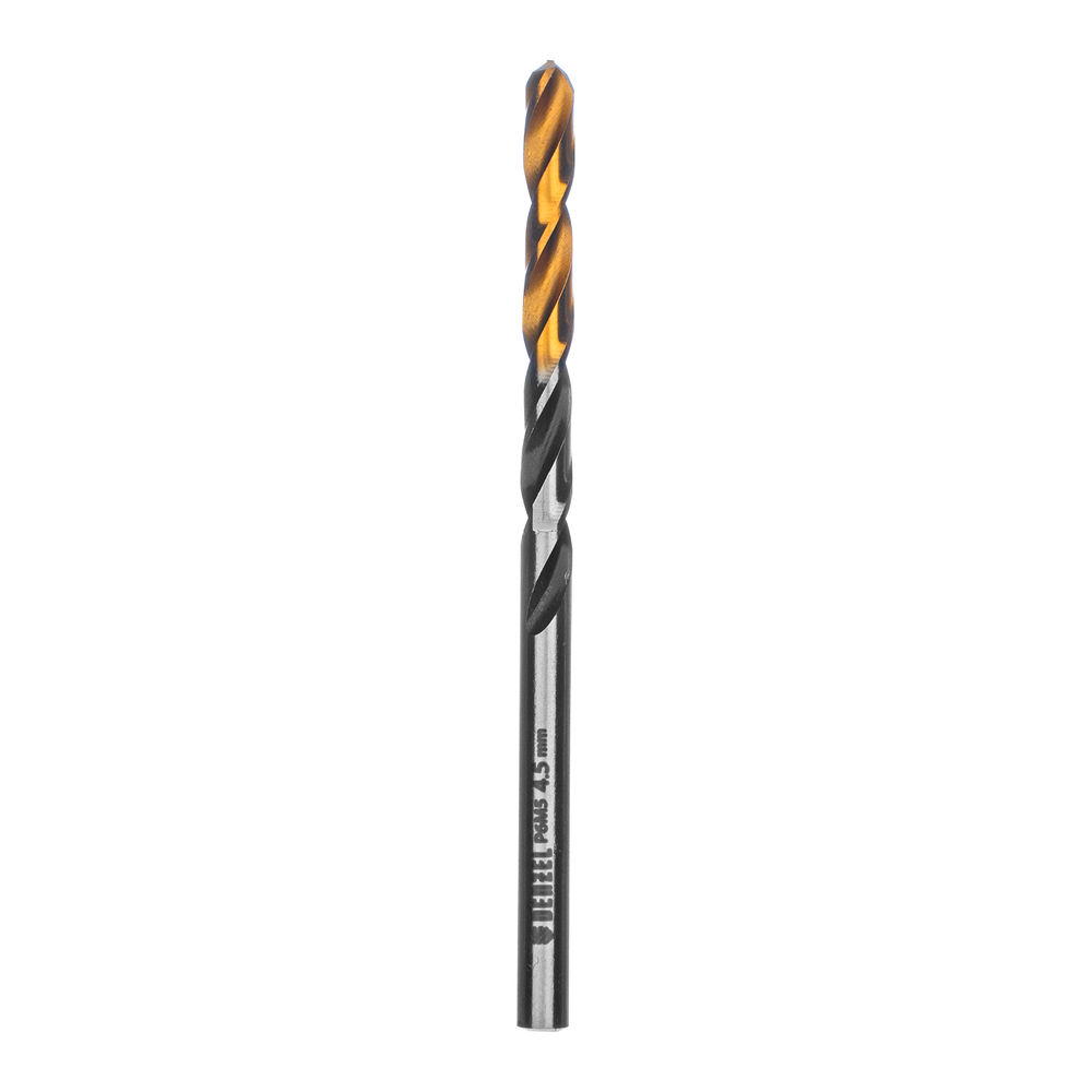 Сверло спиральное по металлу 4,5 x 80мм, Р6М5, Golden Tip, многогранная заточка Denzel (718274)