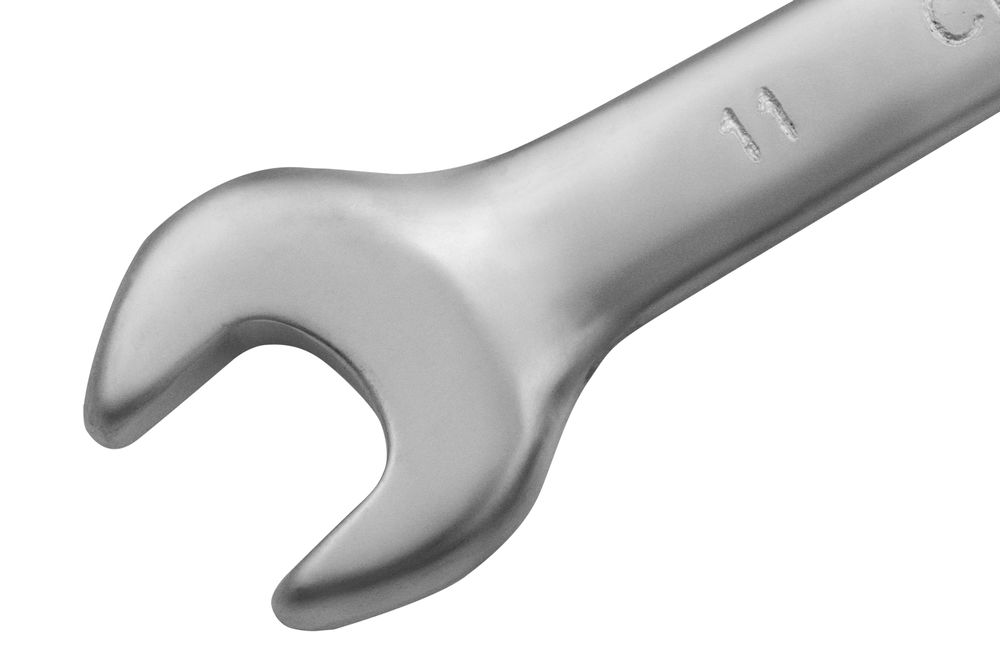 Ключ комбинированный, 11 мм, CrV, матовый хром Matrix
