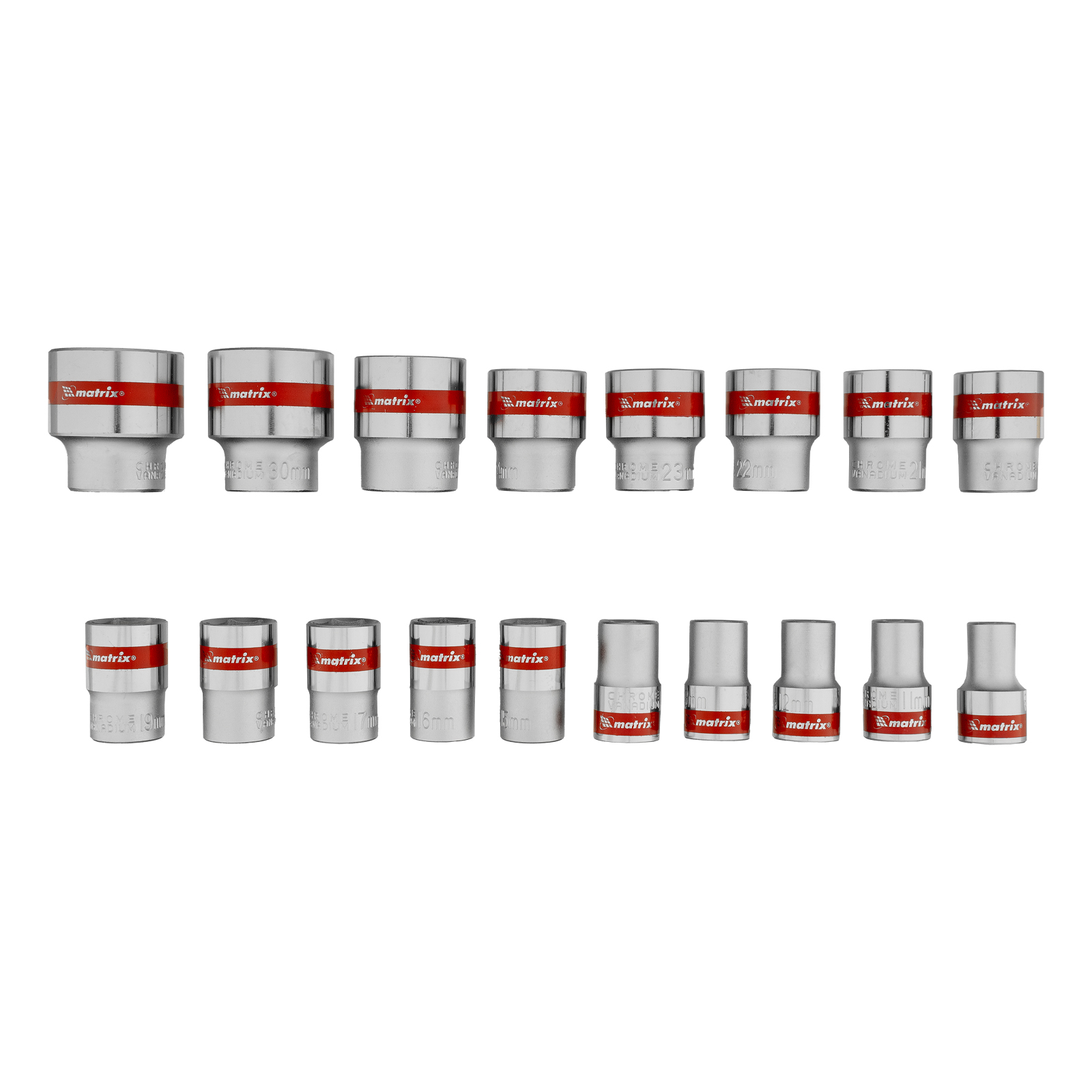 Набор торцевых головок с трещоткой 1/2, 24 предмета Matrix