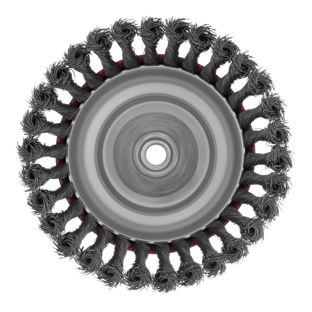 Щетка для УШМ, 150 мм, М14, чашка, крученая проволока 0.5 мм Matrix (74629)