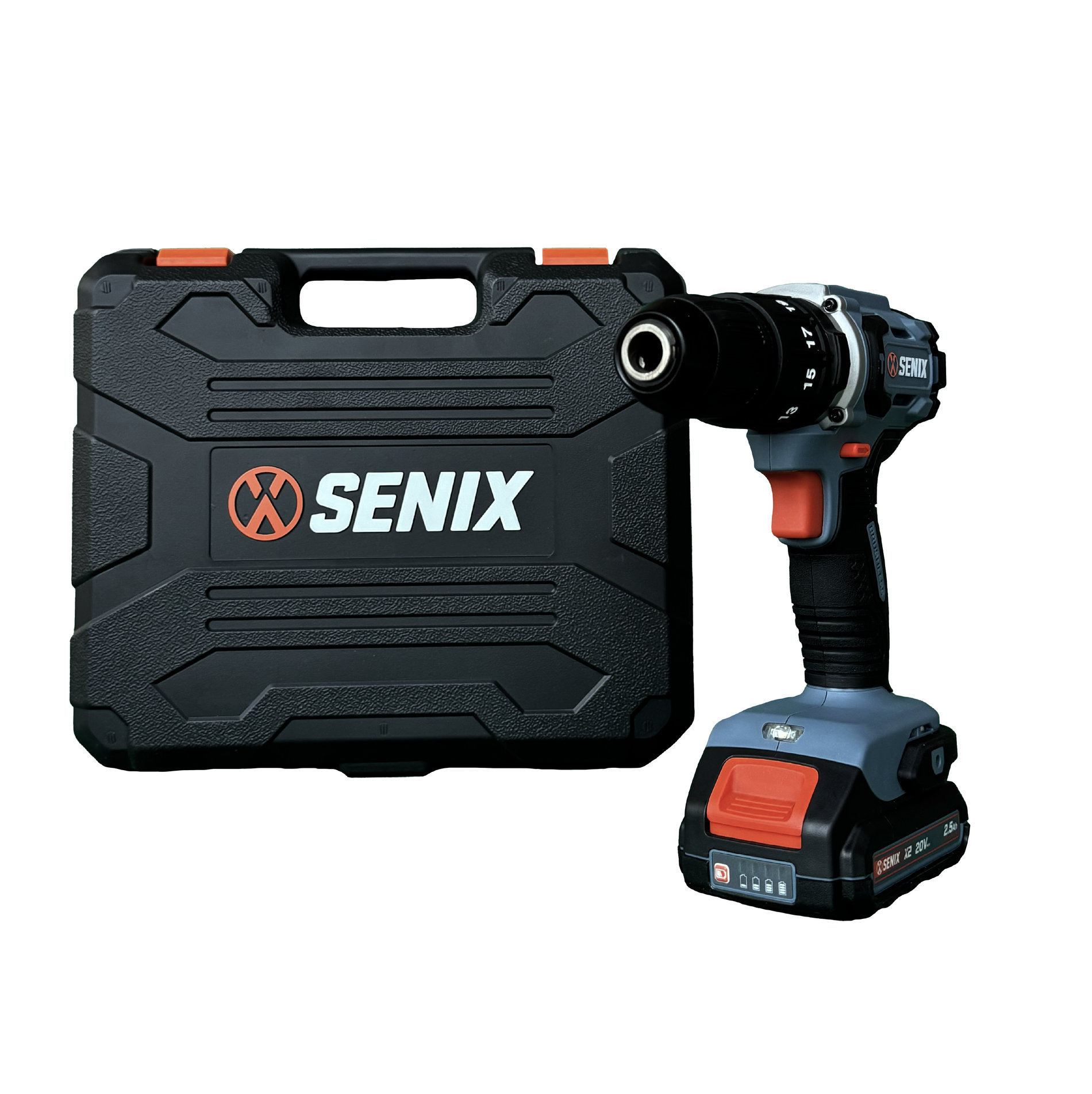 Ударная дрель-шуруповерт, 60 Нм, 2х2,5Ач, ЗУ, кейс X2 20В