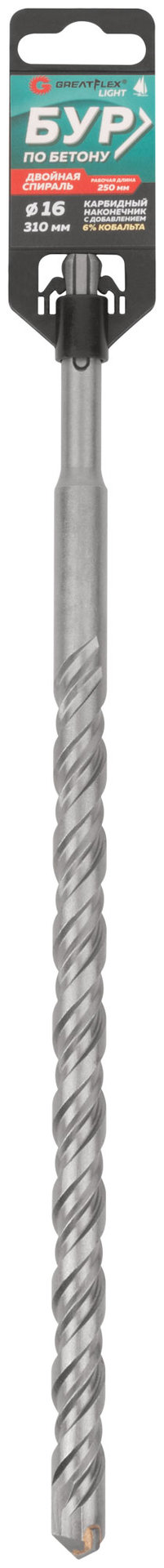 Бур по бетону, SDS-Plus, GreatFlex Light, 16x310 мм (56-16310)