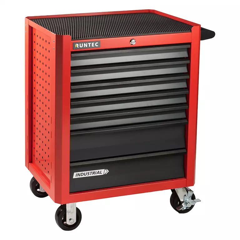 Тележка инструментальная 7 полочная Industrial красная RUNTEC RTIND-7R