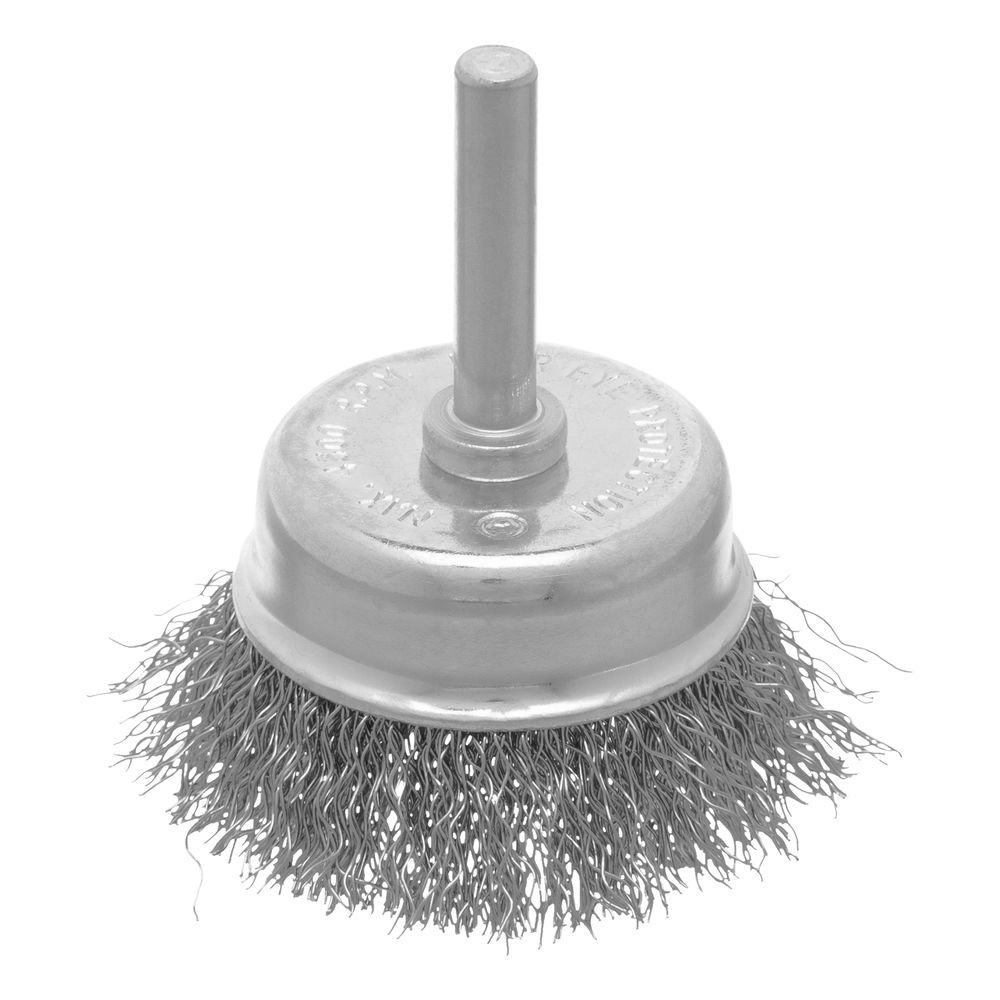 Щетка для дрели, 50 мм, чашка со шпилькой, витая проволока 0.3 мм Сибртех (744757)