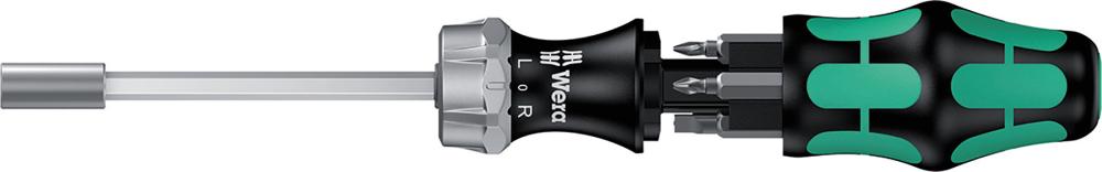 Набор бит с отвёрткой-битодержателем c трещоткой, 6 пр. Kraftform Kompakt 27 RA 1 SB WE-073660