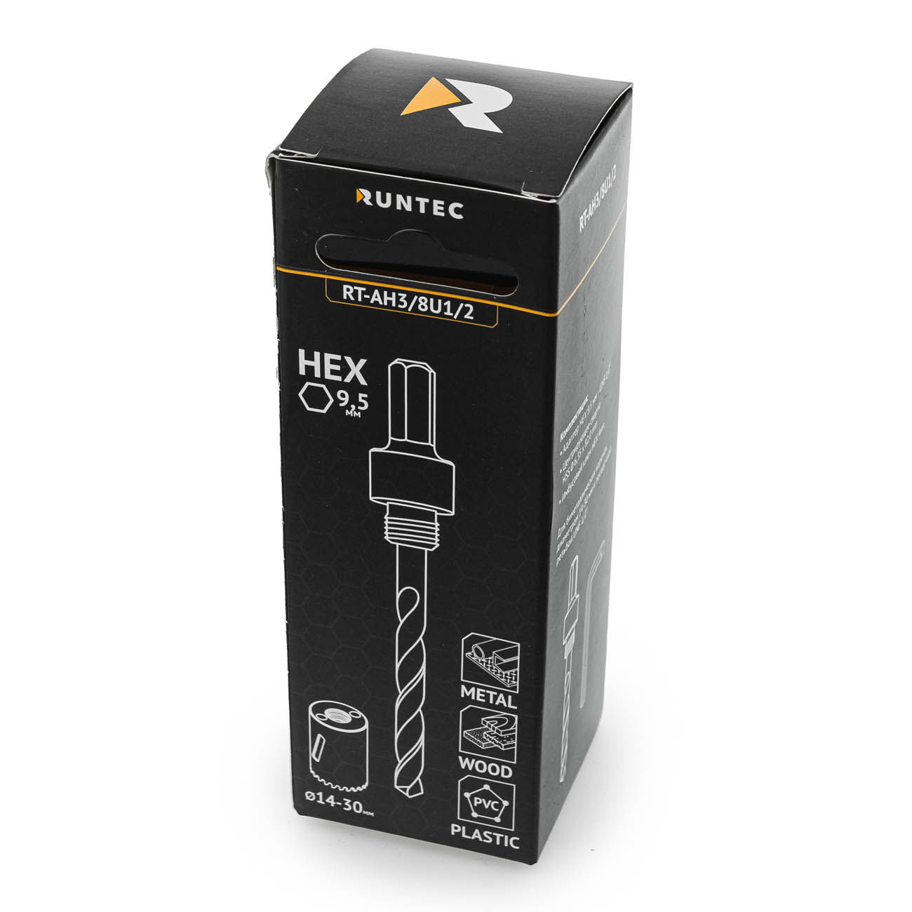 Адаптер для биметаллических коронок 14-30 мм, HEX 9,5 мм - UNF 1/2 RUNTEC RT-AH3/8U1/2