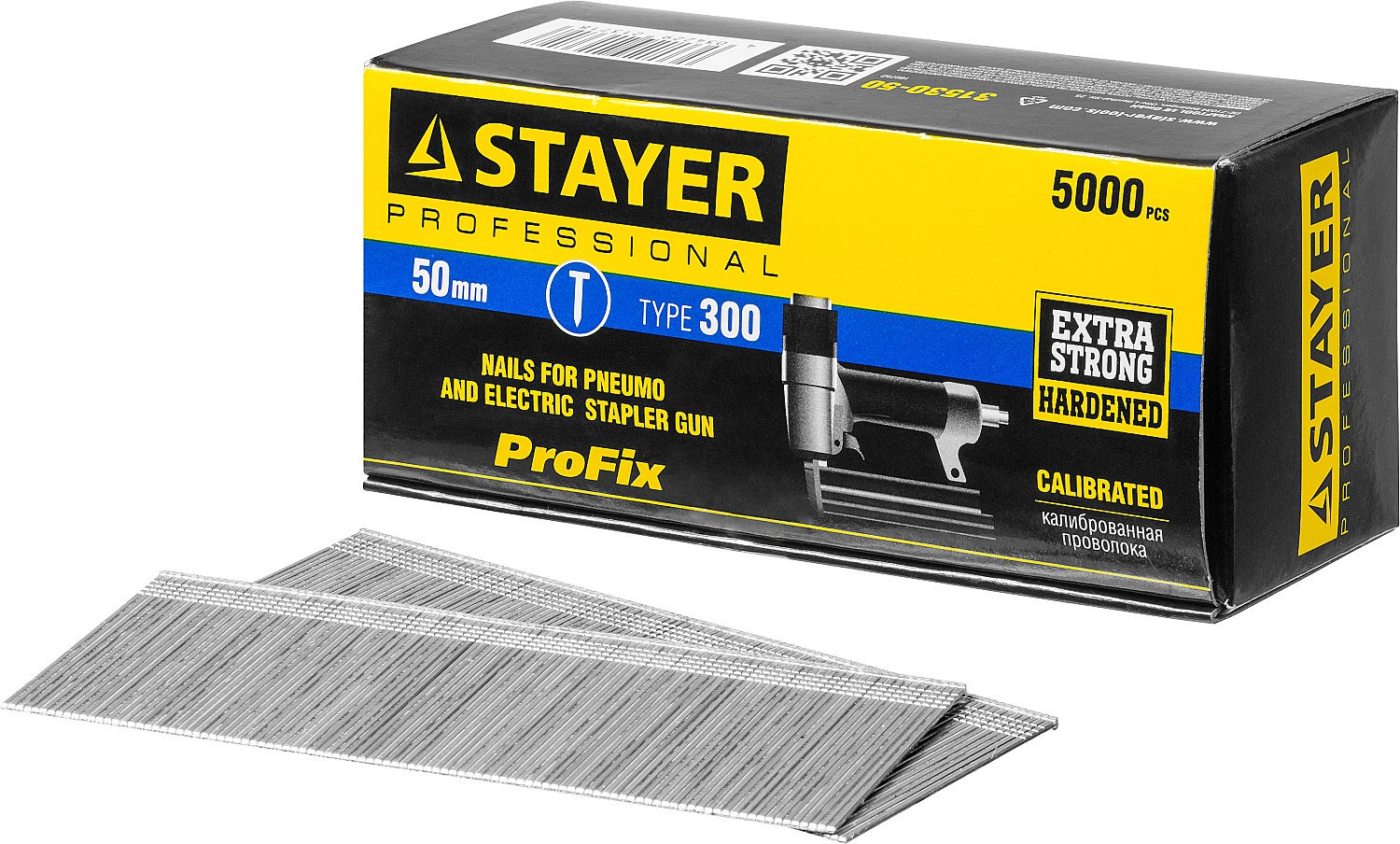 STAYER гвозди тип 300 (47/J/F), 50 мм, калибр 18GA. 5000 шт. (31530-50)