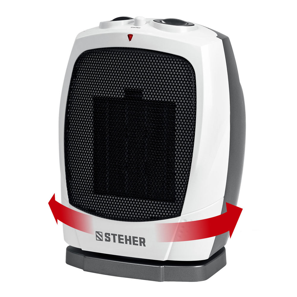 Тепловентилятор 2 кВт металло-керамический нагревательный элемент автоповорот STEHER SVK-2000T