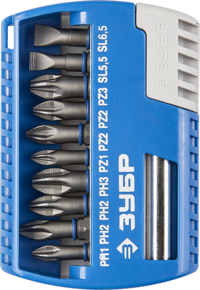 Набор бит с магнитным адаптером 11 шт ЗУБР 26050-H11