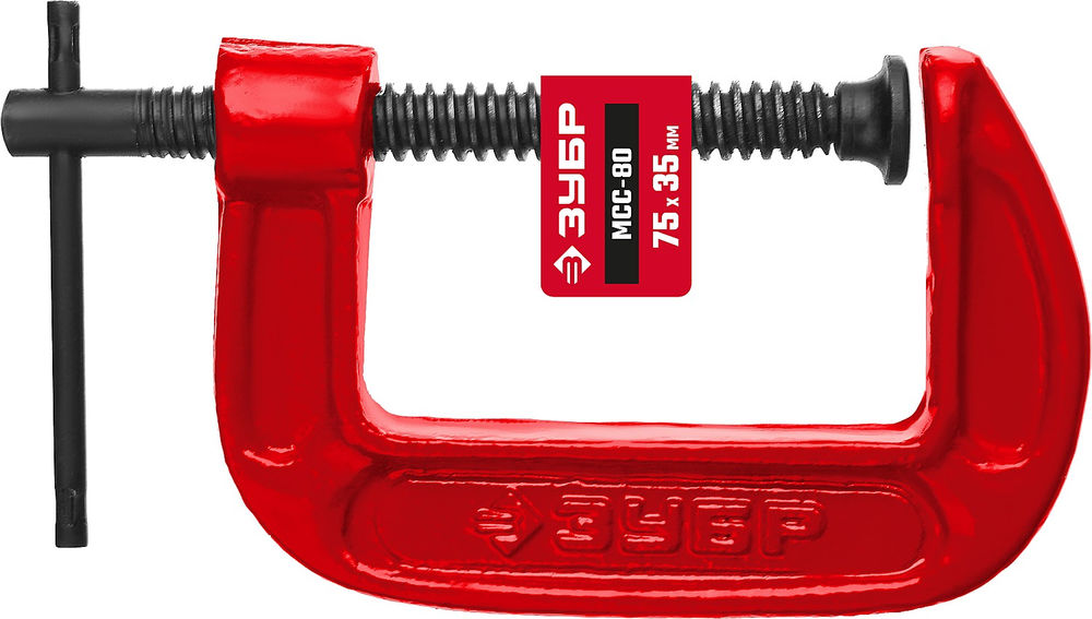 Струбцина чугунная МСС-80, 75 мм ЗУБР 32244-075