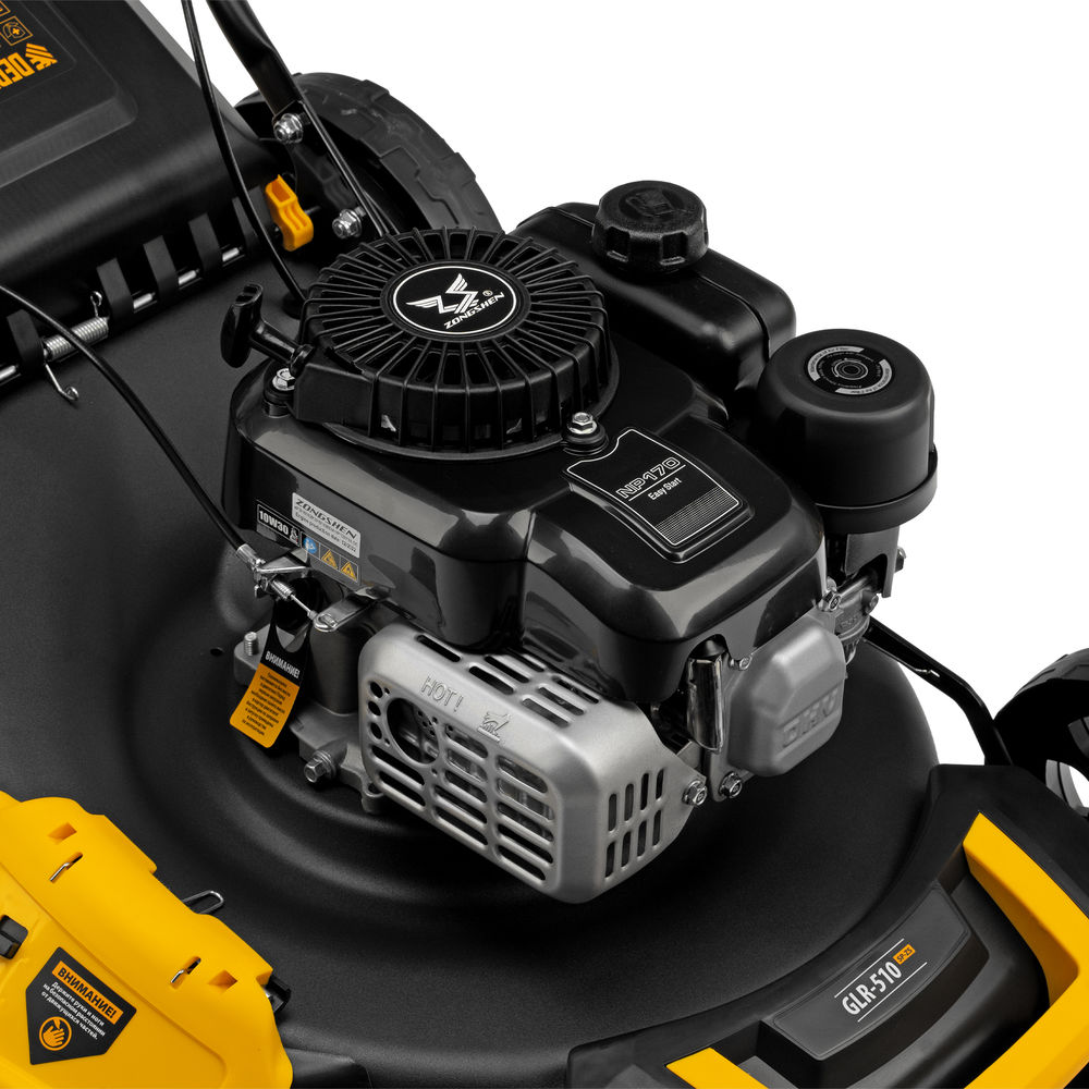 Газонокосилка бензиновая GLR-510SP-ZS, 171 см3, ширина 51 см, привод, травосборник 65 л Denzel (58825)