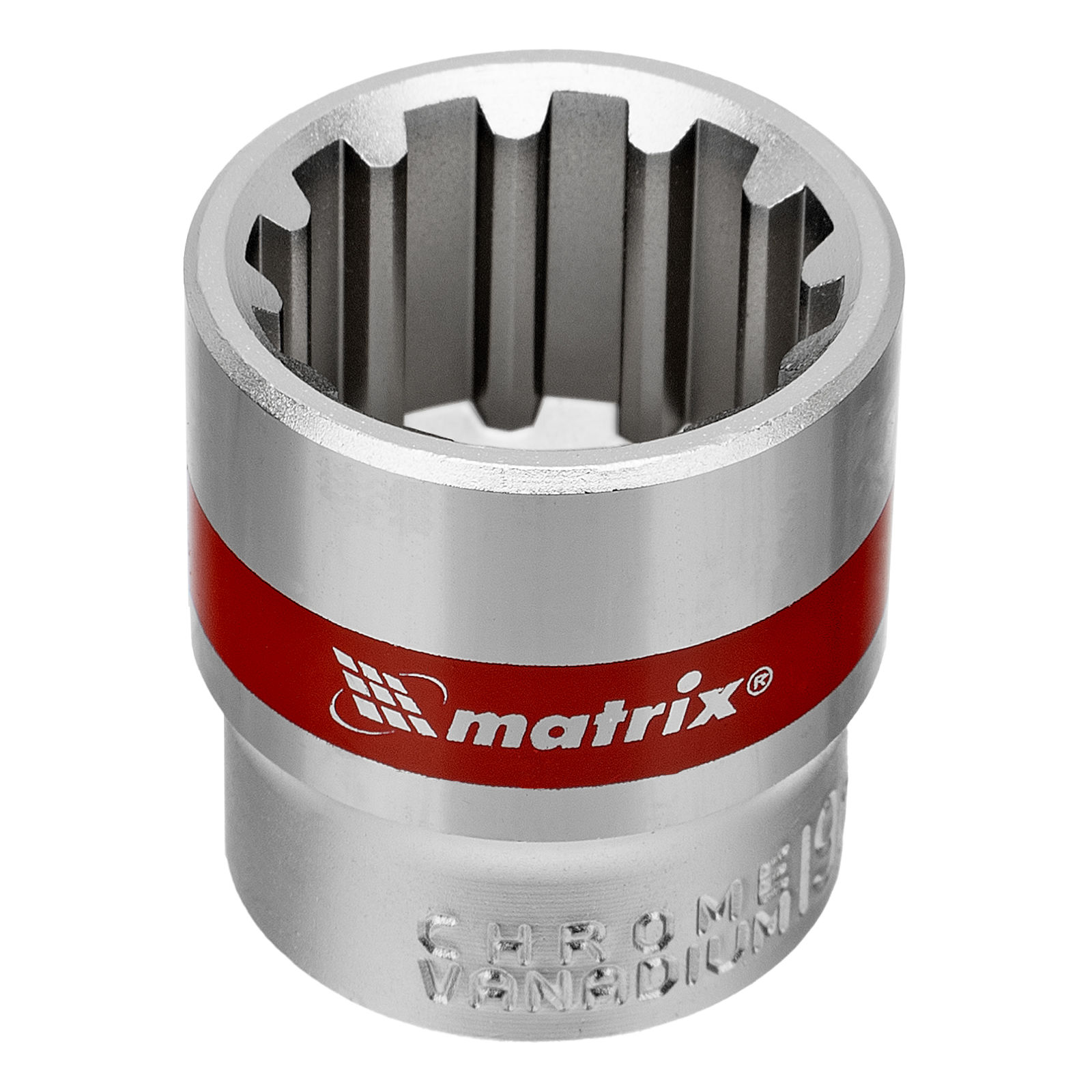 Набор универсальных торцевых головок 3/8, Spline, CrV, 8-19мм, 10 штук Matrix (13593)