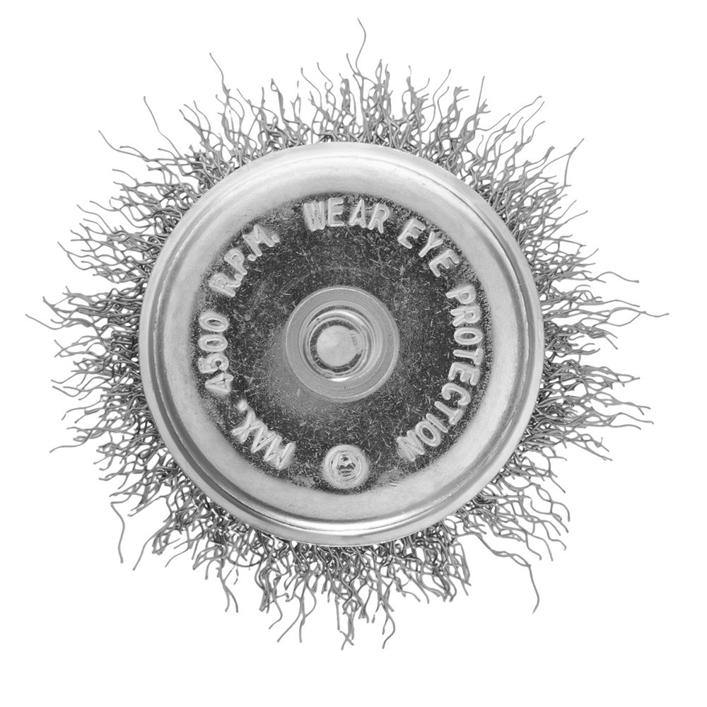 Щетка для дрели, 50 мм, чашка со шпилькой, витая проволока 0.3 мм Сибртех (744757)