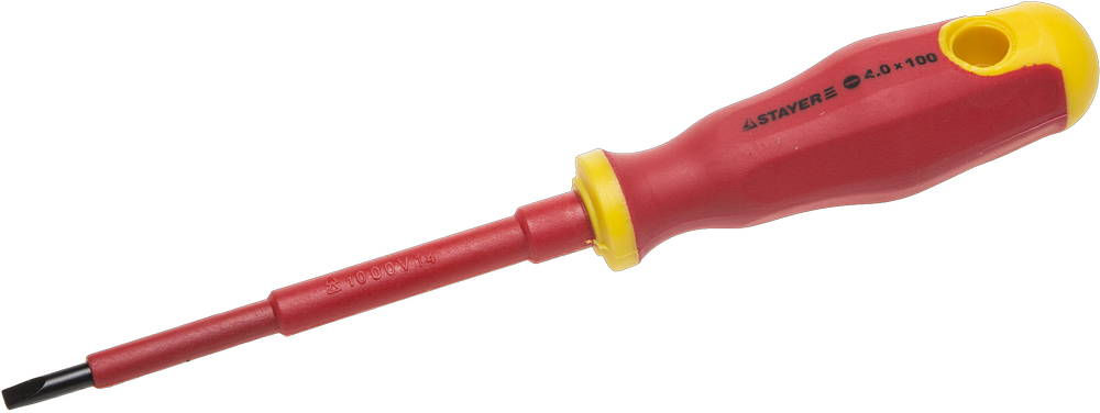 Отвертка диэлектрическая SL4 х 100 мм Electro Professional STAYER 25141-04-10