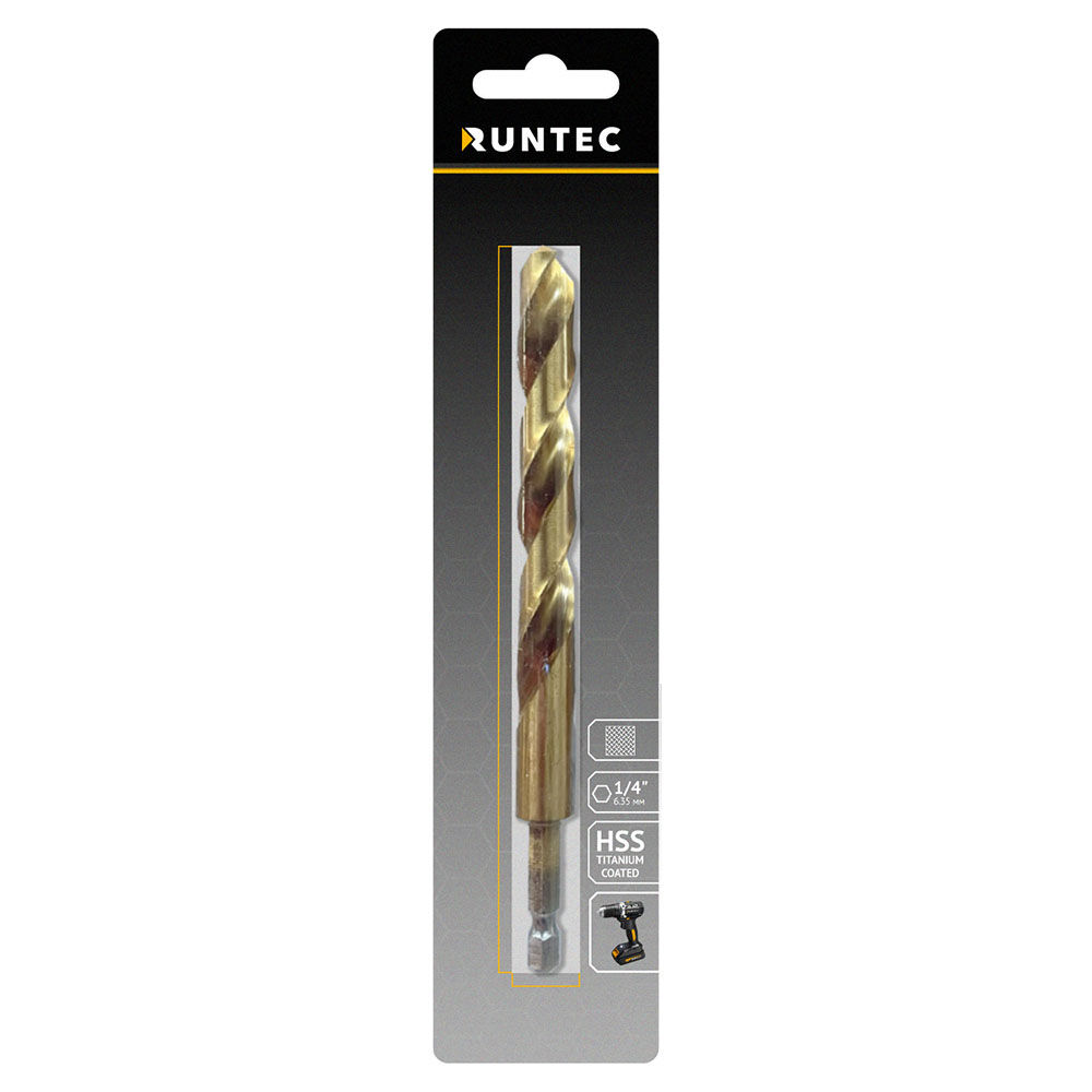 Сверло по металлу Runtec HSS-TiN 13 x 151мм HEX 1/4 RUNTEC RT-DS13