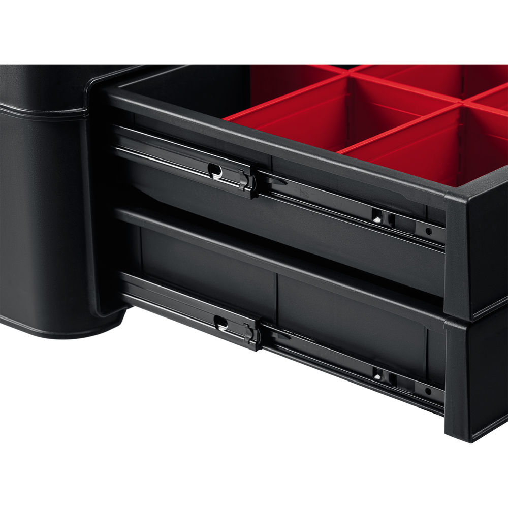 Ящик пластиковый 481 х 332 х 233 мм (19) с выдвижными полками STACKNROLL KETER 38407