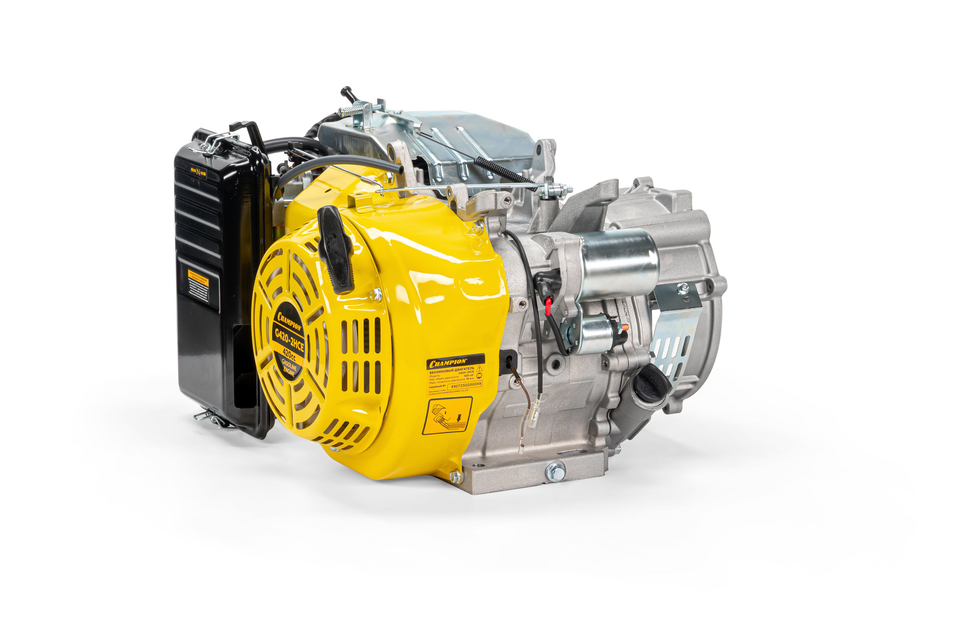 Двигатель 15лс/11кВт 420см? конус 27кг CHAMPION G420-2HCE