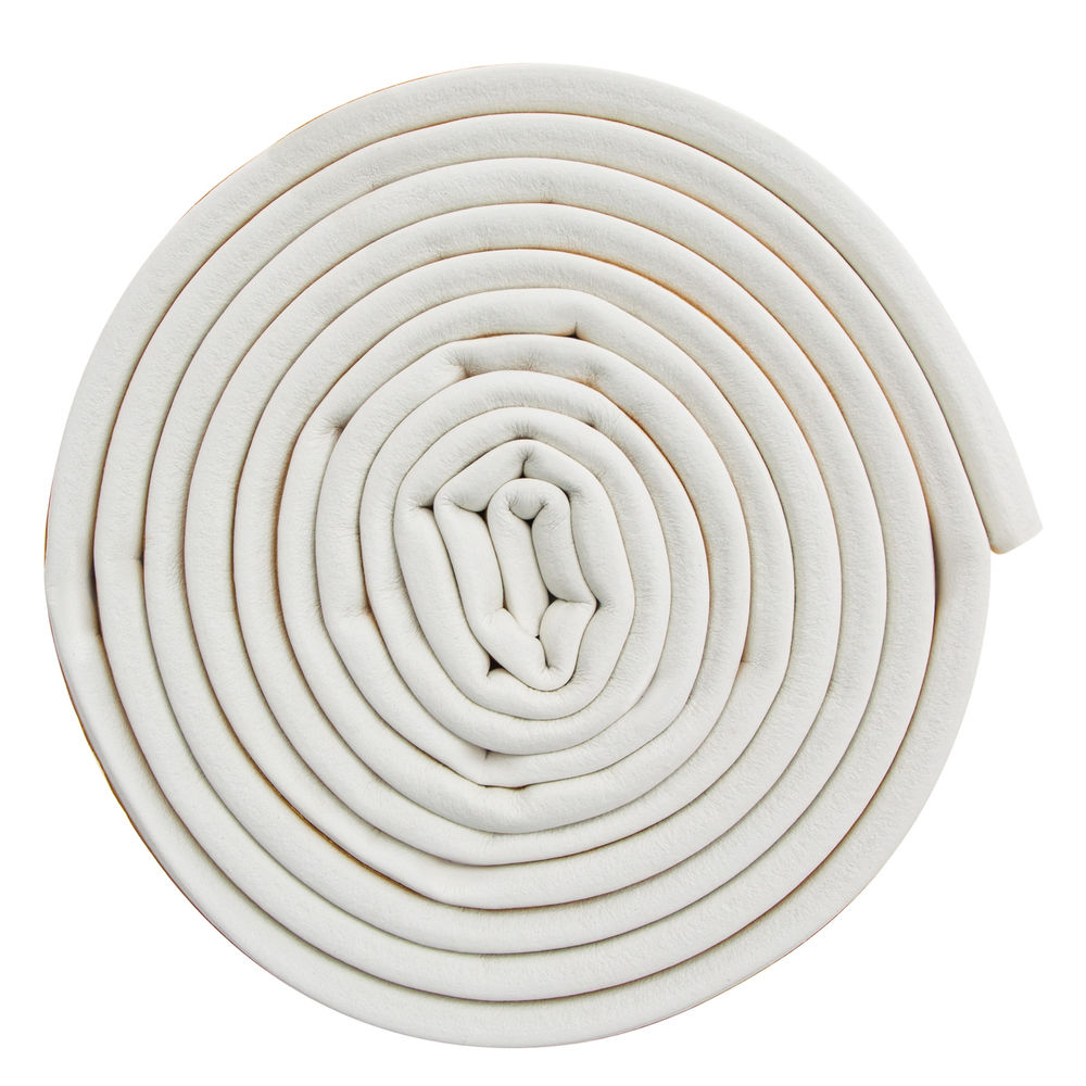 Уплотнитель резиновый, 12 м, профиль D, белый Сибртех (88909)