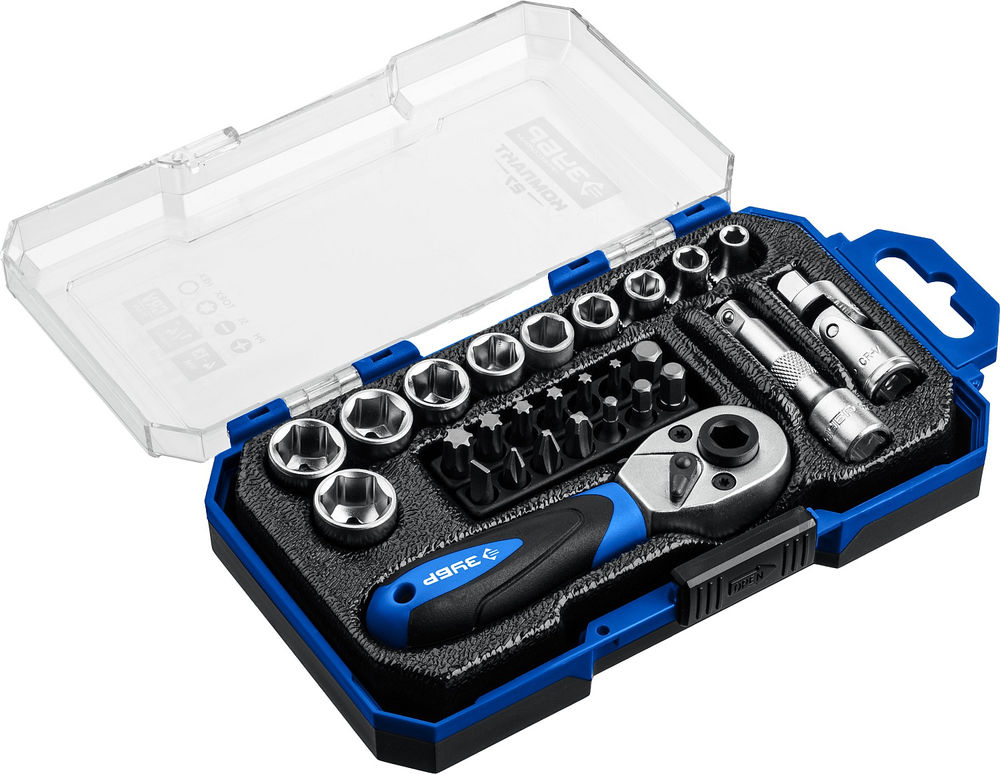 Универсальный набор инструмента 27 предм. Профессионал ЗУБР Компакт-27 27642-H27