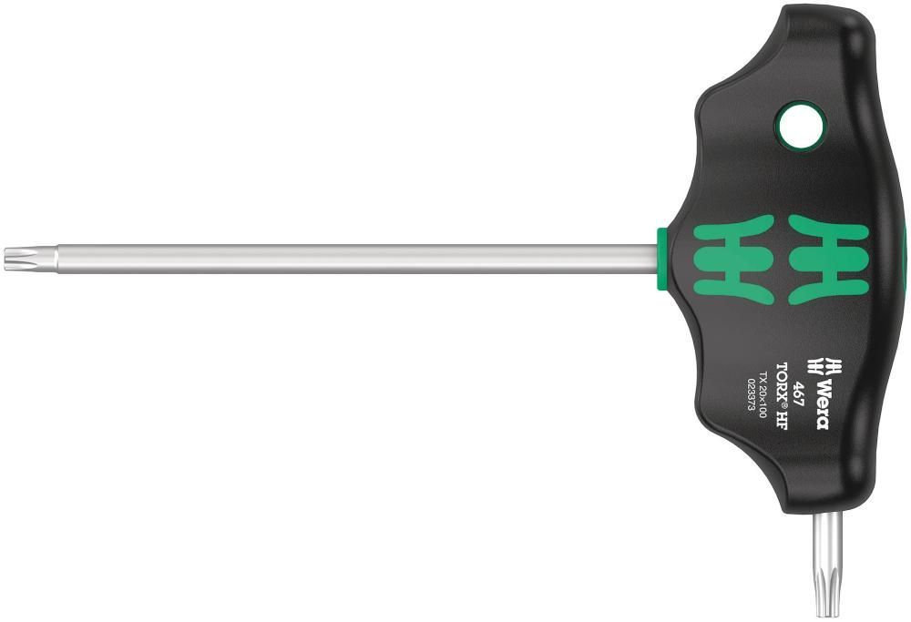 467 TORX® HF Отвёртка с Т-образной рукояткой, с фиксацией, TX 20 x 100 мм (WE-023373)