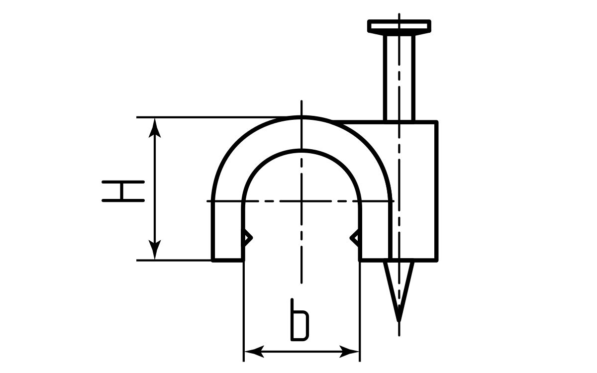 Скоба пластиковая СПК 9 (30шт) (Fortisflex) (49461)