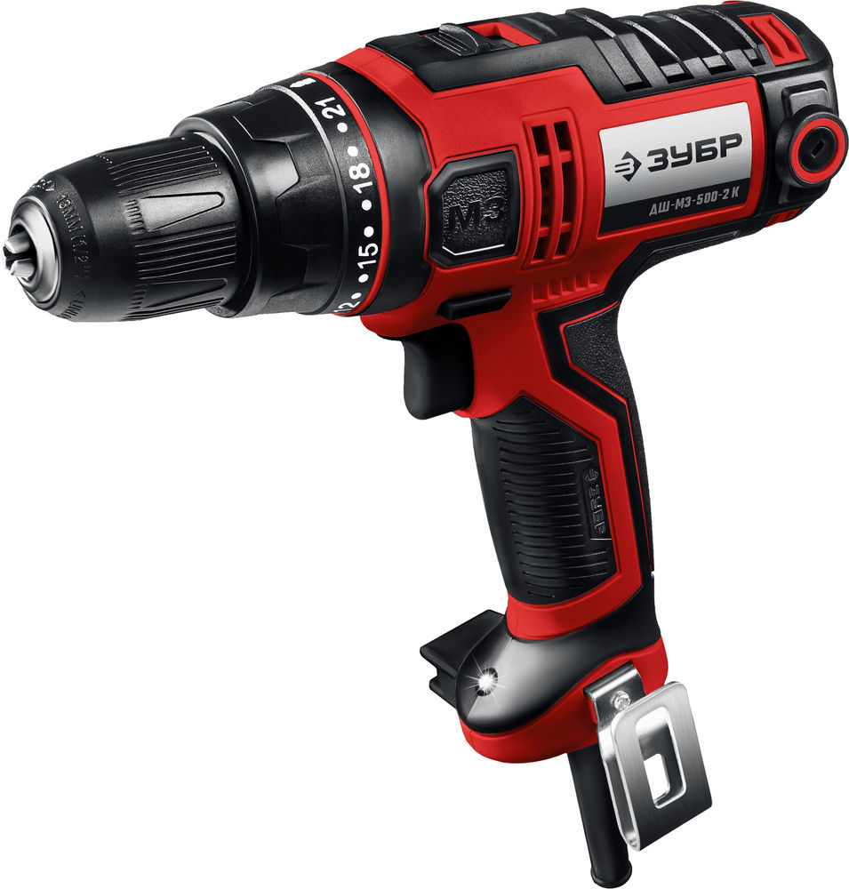 Дрель-шуруповерт сетевая 500 Вт 45 Н·м кейс ЗУБР ДШ-М3-500-2 К