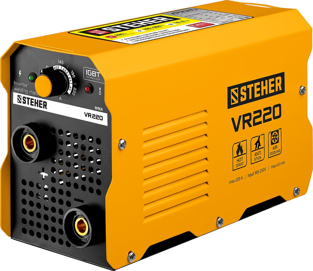 Аппарат сварочный инверторный ММА STEHER 220 А макс. электрод O 5.0 мм VR-220  