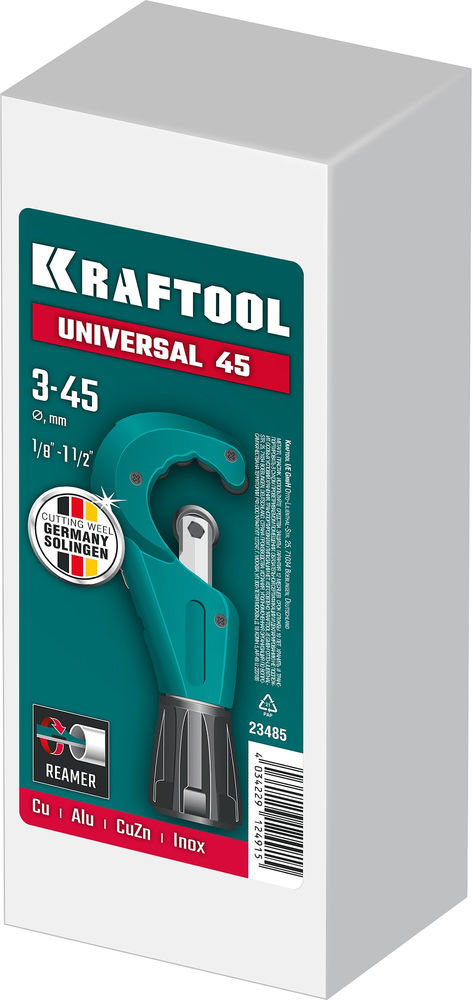 Труборез для меди и алюминия Universal-45, 3–45 мм KRAFTOOL 23485