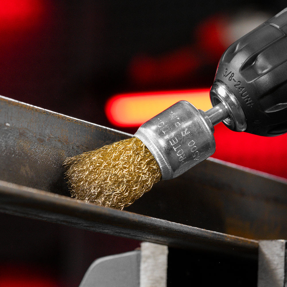 Набор щеток для дрели, 5 шт, 2 плоские, 50-75 мм, 3 чашки, 25-50-75 мм, со шпильками Matrix (74492)