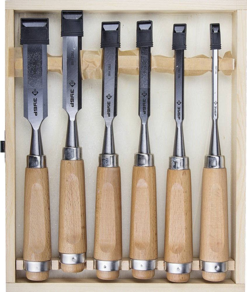 Набор стамесок - долот СТ-500 6 предм ЗУБР Классик 18096-H6