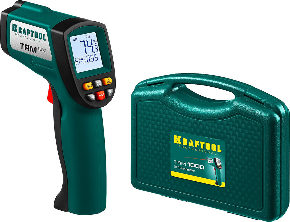 Пирометр инфракрасный TRM-1000, –50° +950°С KRAFTOOL 45703-950