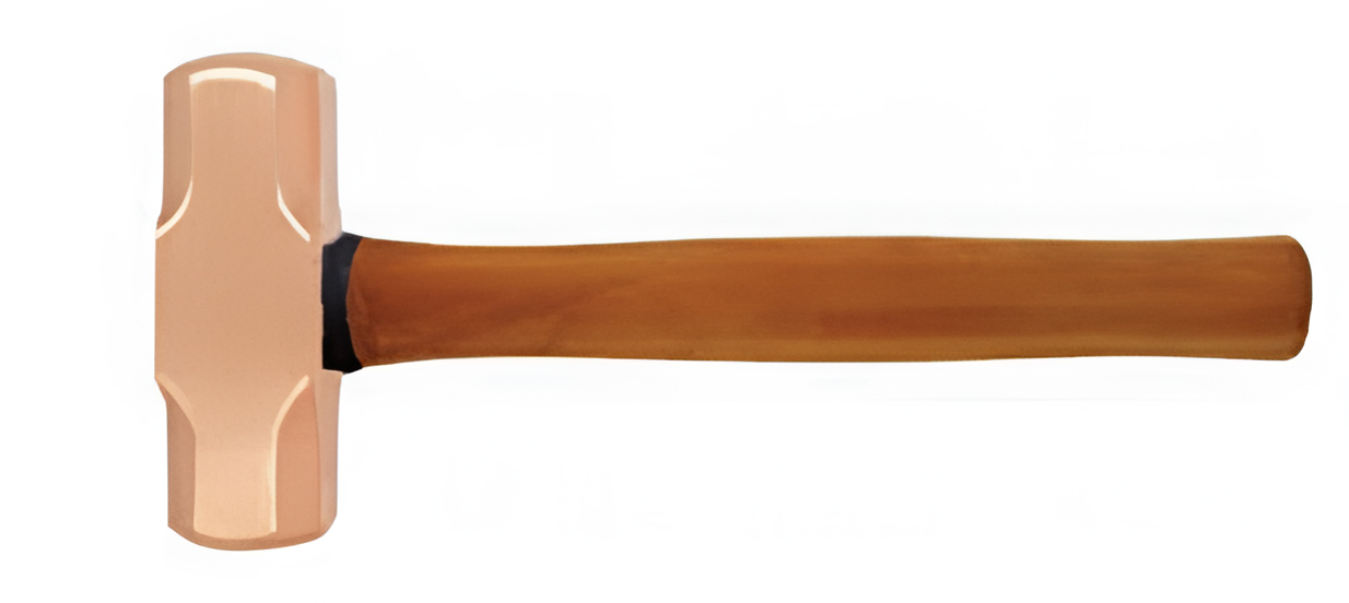 Кувалда тупоносая 2,7 кг BeCu рукоятка дерево искробезопасная 191B-1018, HORTZ