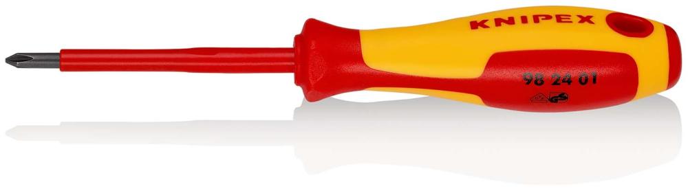 Отвёртка VDE Phillips PH1 x 80 мм, длина 187 мм, диэлектрическая (KN-982401)