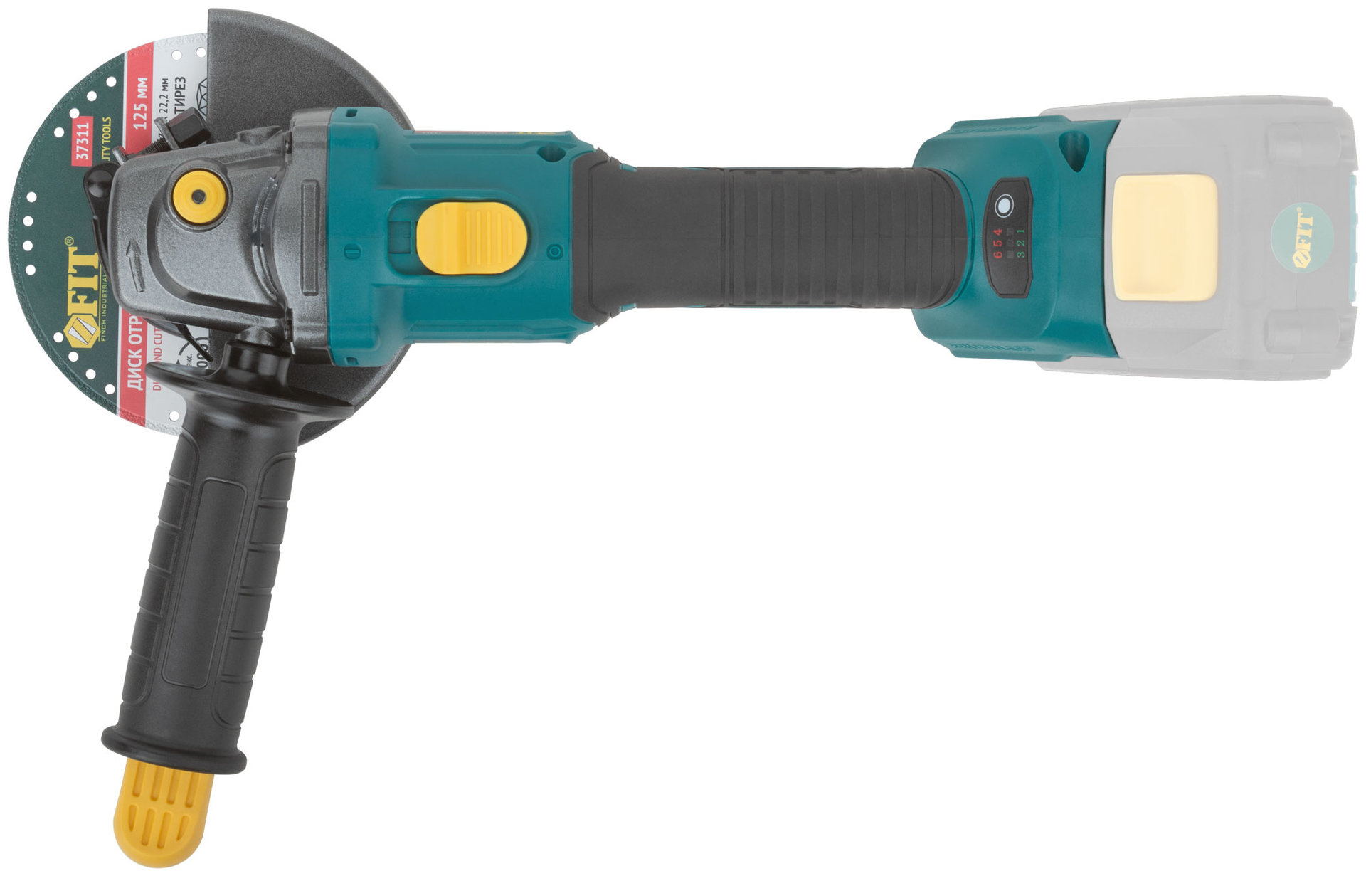 Шлифмашина угловая акк. 20 В; 3000-8500 об/мин; КлК 125 мм; 1,6 кг; регулир.оборотов; бесщеточный, без АКБ; кор. (79912)