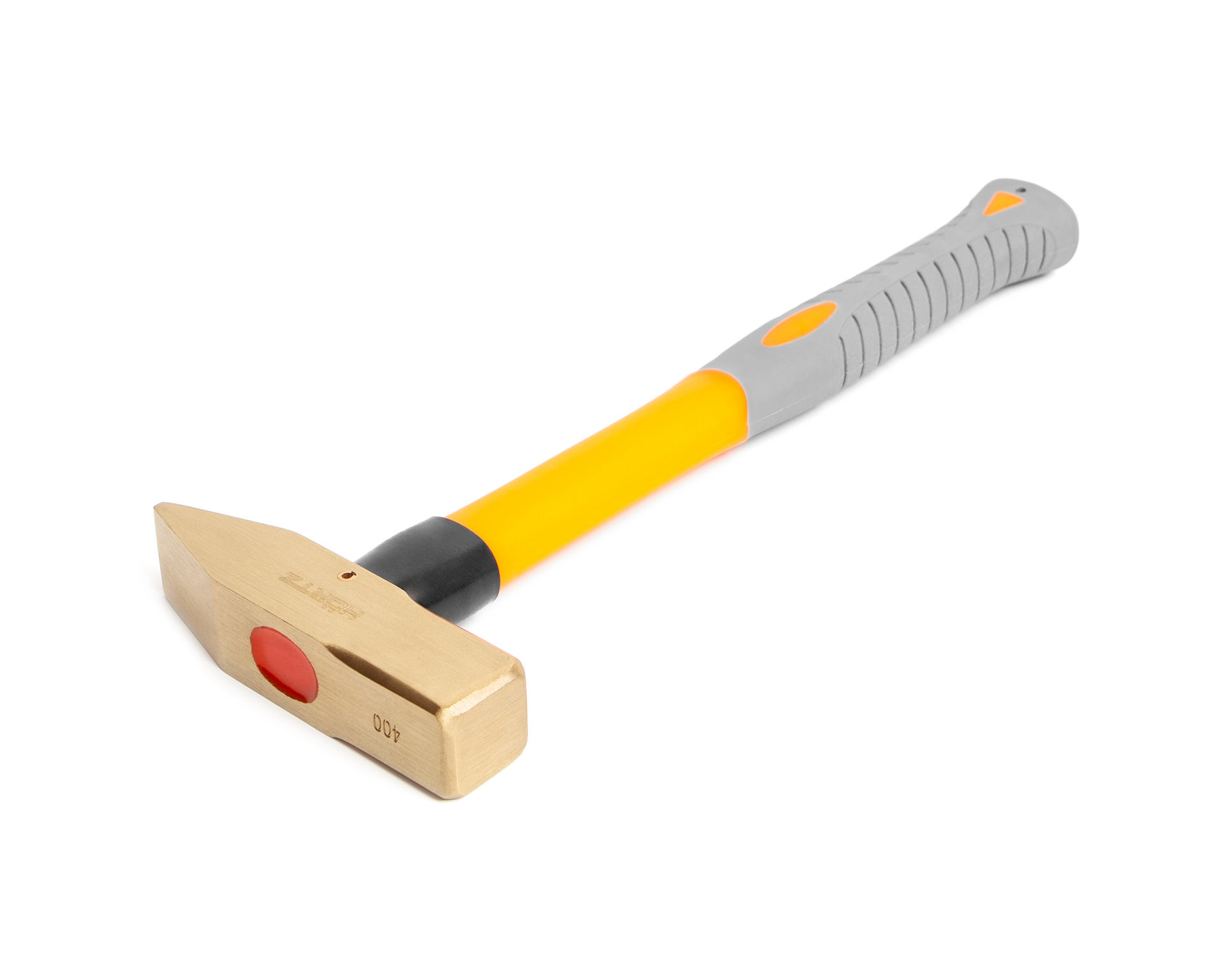 Молоток слесарный 0.4 квадратный боек сплав AlCu искробезопасный с фиберглассовой рукояткой HORTZ