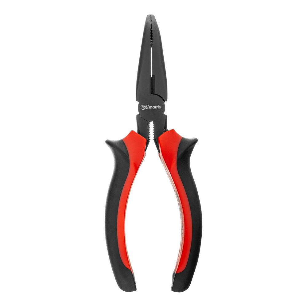 Длинногубцы изогнутые Black Nickel, 160 мм, двухкомпонентные рукоятки Matrix (17458)