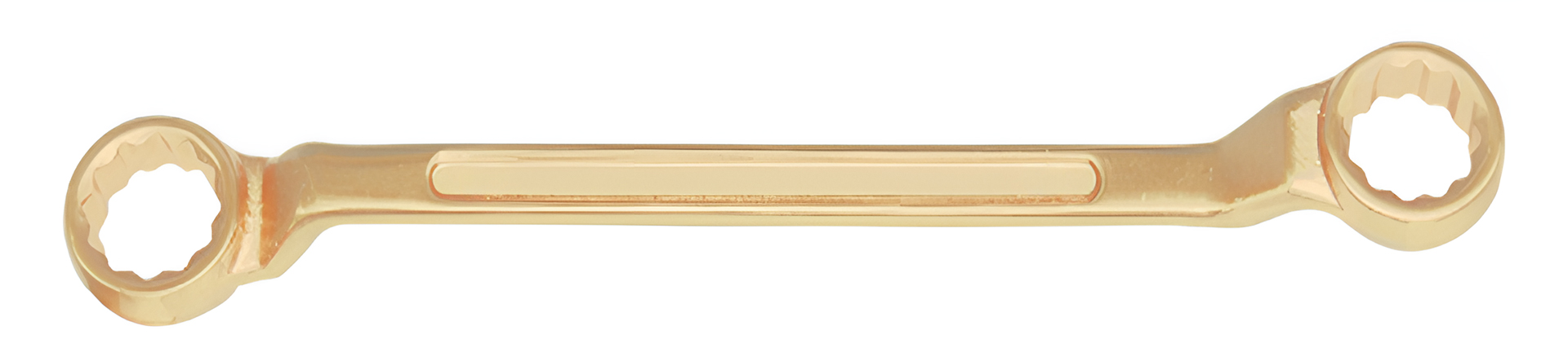 Ключ гаечный накидной двусторонний коленчатый 14х15 искробезопасный сплав AlCu 151-1415, HORTZ