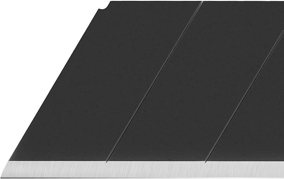 Черные сегментированные лезвия EXCEL BLACK 18 мм, 50 шт, в пластиковом кейсе + блистер, особо острые OLFA OL-LBB-50B