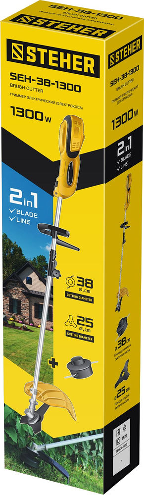 Коса сетевая ш/с 38 см STEHER 1300 Вт SEH-38-1300  