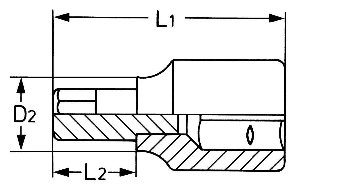 50850-37 Головка торцевая с вставкой-битой TORX с отверстием под штифт, 1/2, TT 50 x 62 мм (HE-50850375083)