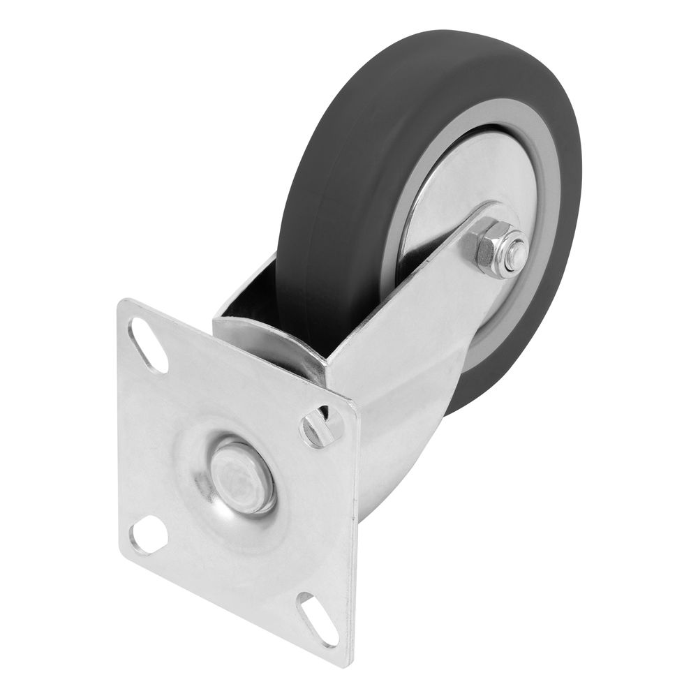 Колесо поворотное D 100 мм, крепление платформенное Сибртех (68715)