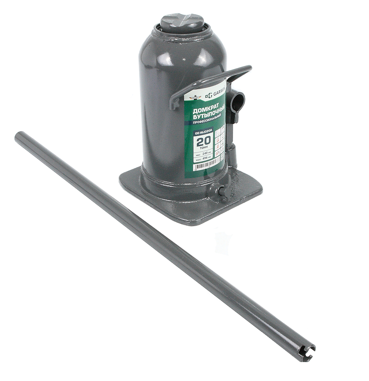 GARWIN PRO GE-WJ020A Домкрат бутылочный профессиональный 20 т, 240-520 мм