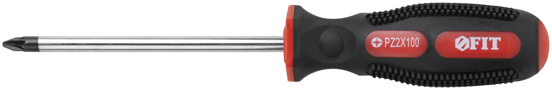 Отвертка Универсал, CrV сталь, прорезиненная ручка 6х100 мм РZ2 (55154)