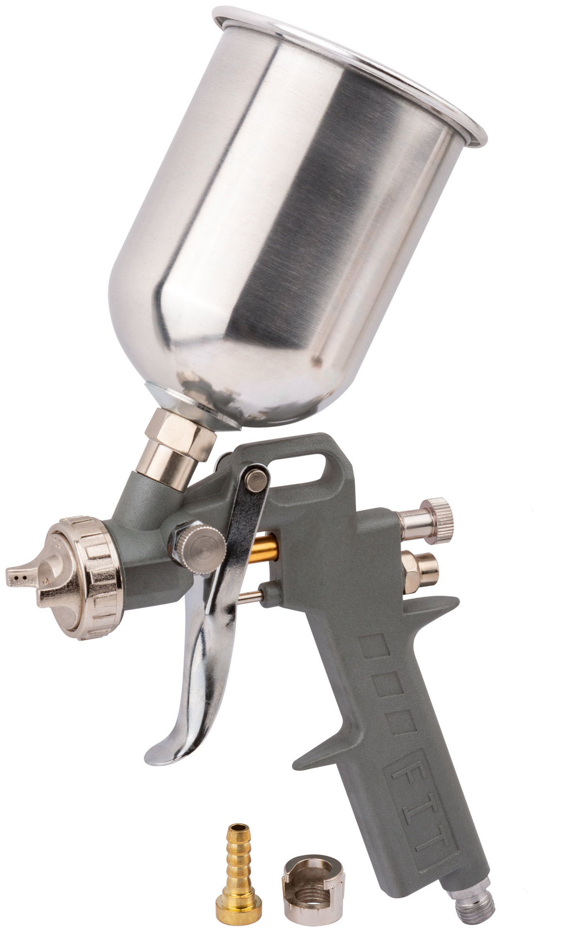 Краскопульт пневматический, алюминиевый верхний бачок 600 мл, 1.5 мм (81003)